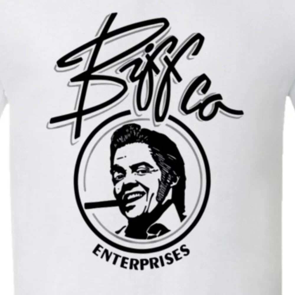 Back To The Future Biff Co Enterprises Funny 80s Retro Movie Fan Graphic T-Shirt - Picture 2 of 5